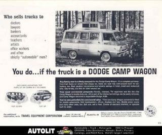 1965 Dodge A100 TEC Camper & King Winch Truck Ad