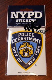 OFFICIAL NYPD BUMPER CAR STICKERS POLICE SHIELD BADGE