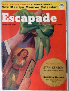 escapade magazine december 1956 marilyn monroe calendar pin up