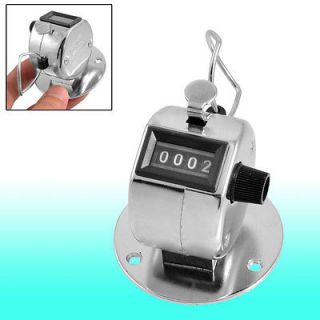 Golf Pitch Count 4 Digit Clicker Hand Held Tally Counter Silver Tone