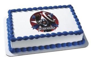 Avengers Captain America Edible Cake OR Cupcake Toppers Decoration by 