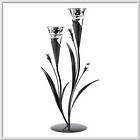   tuxedo MERCURY glass lilly flower Candle Holder wedding centerpiece