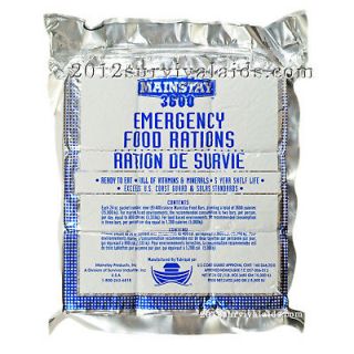 Mainstay Emergency Food 3600 calorie Bar 3 day Survival Ration 5 Yr 