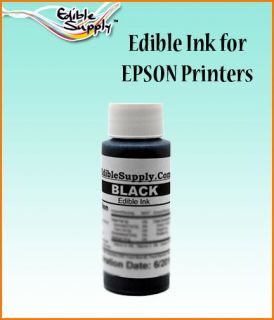   Black Edible Ink Refill Kit For All Epson Edible Image Cake Printer