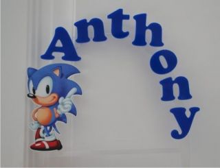   the Hedgehog PERSONALIZED cake topper or ANY character Cake Decoration