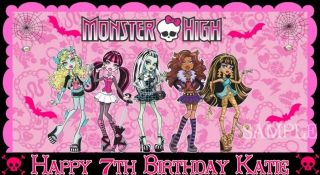 MONSTER HIGH #4 FROSTING SHEET EDIBLE CAKE TOPPER IMAGE DECORATIONS