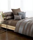 CALVIN KLEIN   Pelham Oval Bands Stag Brown Queen Coverlet NP