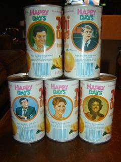   of 5 Different Happy Days Cast Nehi Orange Steel Soda Pop Cans RC