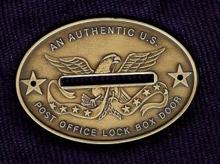 Metal Coin Slot For Post Office Box Door Bank Antique Brass