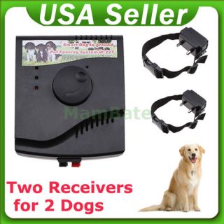 Pet Dog 2 Shock Collars In ground Fencing Fence System