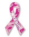 Breast Cancer Pink Ribbon Warrior Camo Camouflage Pin