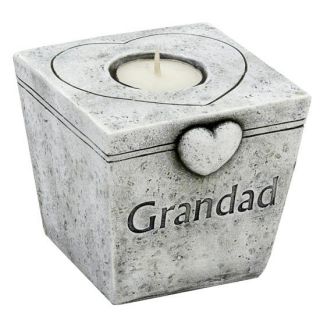   Memory Graveside Memorial Ornaments T Light Candle Holder Grandad