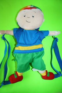 CAILLOU PLUSH TOY DOLL BACKPACK USED SOFT DOLL BACK PACK 2002 CINAR