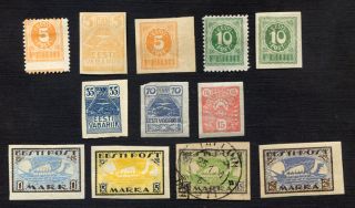 Estonia, Eesti, 1919, SC 27, 28 35, 37, mint H. b2529