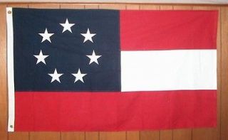   States of America Stars and Bars Flag * 7 Star Version * COTTON NEW