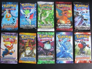 POKEMON TRADING CARD GAME   DIAMOND & PEARL AND PLATINUM BOOSTER PACKS