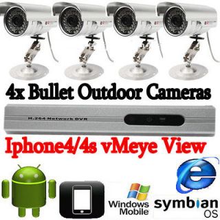New Model 4 CHANNEL CCTV DVR Security System 4 Camera+Motion Detection 