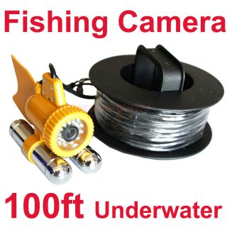 24 LED Underwater Fishing Color CCD Camera 100ft Cable
