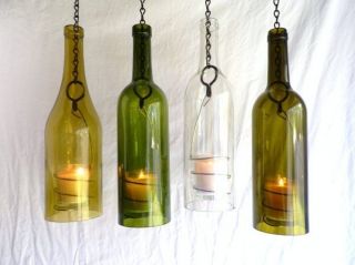 wine bottle candle holder in Home Decor