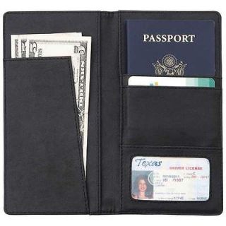   Leather Wallet Passport Cover ID Holder Credit Card Travel Organizer