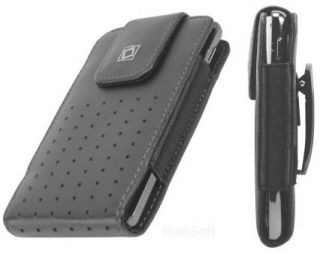 Leather VERTICAL Case Pouch Holder for SAMSUNG Phones. Black + Holster 