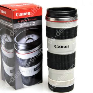 CANON EF 70 200mm LENS THERMOS TRAVEL MUG CUP TUMBLER