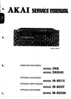Akai DR8 DR8HD Service Manual DR 8 DR 8HD copy