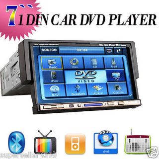 Single Din 7 InDash LCD Car DVD CD Player Multi Function Ipod 