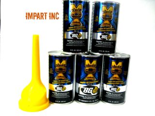 BG MOA motor oil additive (5) 11oz. cans with a funnel From the 