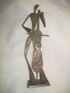 Bronze Sculpture Of A Man Playing The Cello 11 3/4 Tall