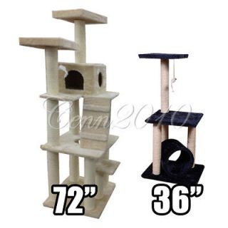 36/72 Cat Tree Condo Tower Kitty Cat Furniture Scratcher Play Climber 