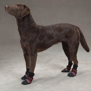 Dog Snow Cold Weather Fleece Lined Boots Shoes Water Repellent RED