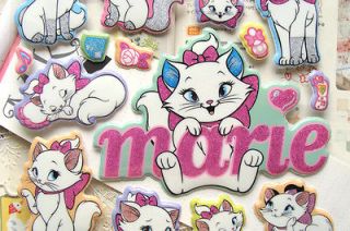   Disney Marie White Cat 3D Puffy Stickers Gift & KIDS Room Wall Decor