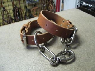 NEW used horse tack Leather chain hobbles horse training trail riding