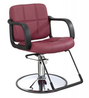 New Burgundy Hydraulic Barber Chair Styling Salon Beauty Equipment 5J