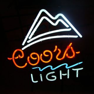 COORS LIGHT 26 X 24 3 COLOR NEON SIGN