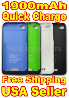   4S Extended Power Battery Fast Charging Case Cover Free Screen