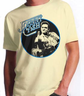 JOHNNY CASH / HANK WILLIAMS T Shirt Beige S M L XL XXL