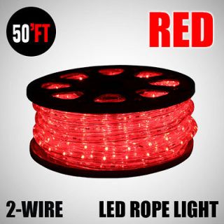   Color LED Rope Lights 2 Wire Lighting Home Christmas Outdoor Boat 100v