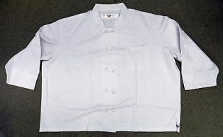   Restaurant Cloth Knot Button White Uniform Chef Coat Jacket 5XL New