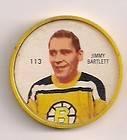 1960 61 SHIRRIFF HOCKEY COIN #113 JIMMY BARTLETT BRUINS