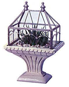 Plant Terrarium Glass Case Small Pedestal de Versailles