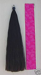   Black Real Horse Hair Tail Extension 1/2Lb 34 36 AQHA B2H w/FREE BAG
