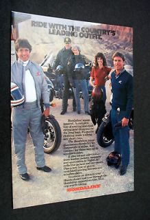 HONDA Hondaline motorcycle apparel 1985 print Ad