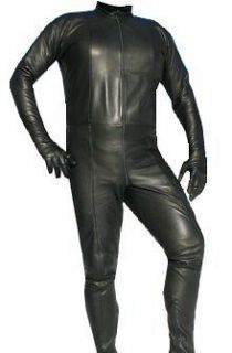 Custom Made Fit Napa Soft Black Leather Catsuit New