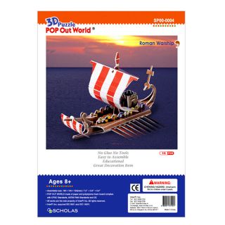   SCH 3D Puzzle Toy Roman Warship Vehicle Pop out world Hobby Enjoy Time