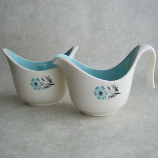 Taylor Smith Taylor Blue Bonnet Creamer and Sugar Bowl Ever Yours TST 