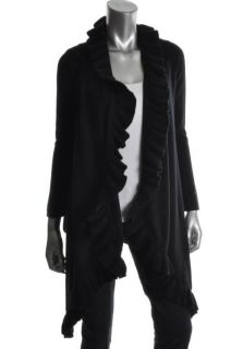 Hayden NEW 100% Cashmere Ruffled Open Front Cardigan Sweater