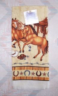 Horse Terry Towel Saddle Up Pattern Kay Dee Kitchen Towel
