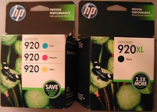 HP # 920XL   BLACK & HP # 920 COMBO PACK Inkjet Cartridges   Brand 